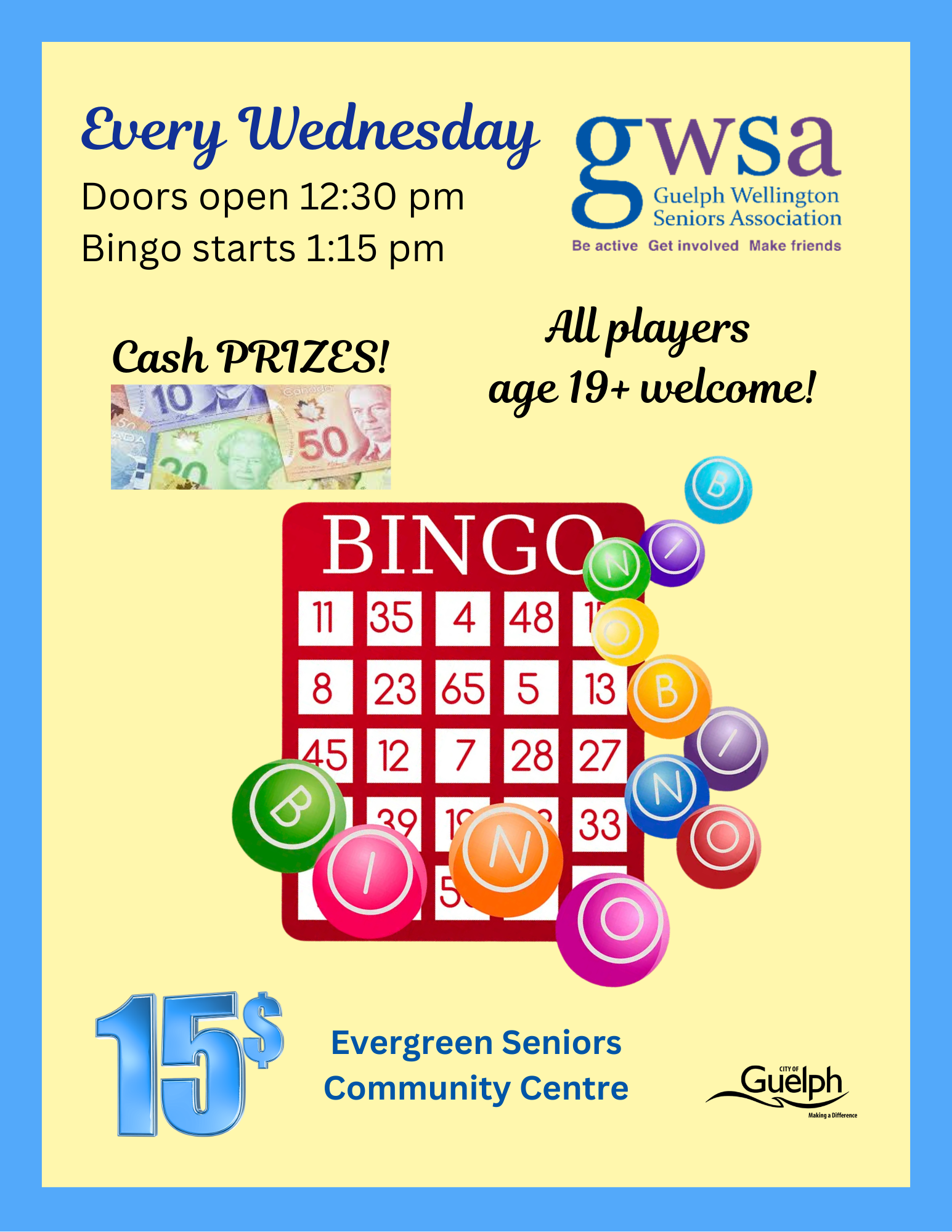 BINGO at the Evergreen Center